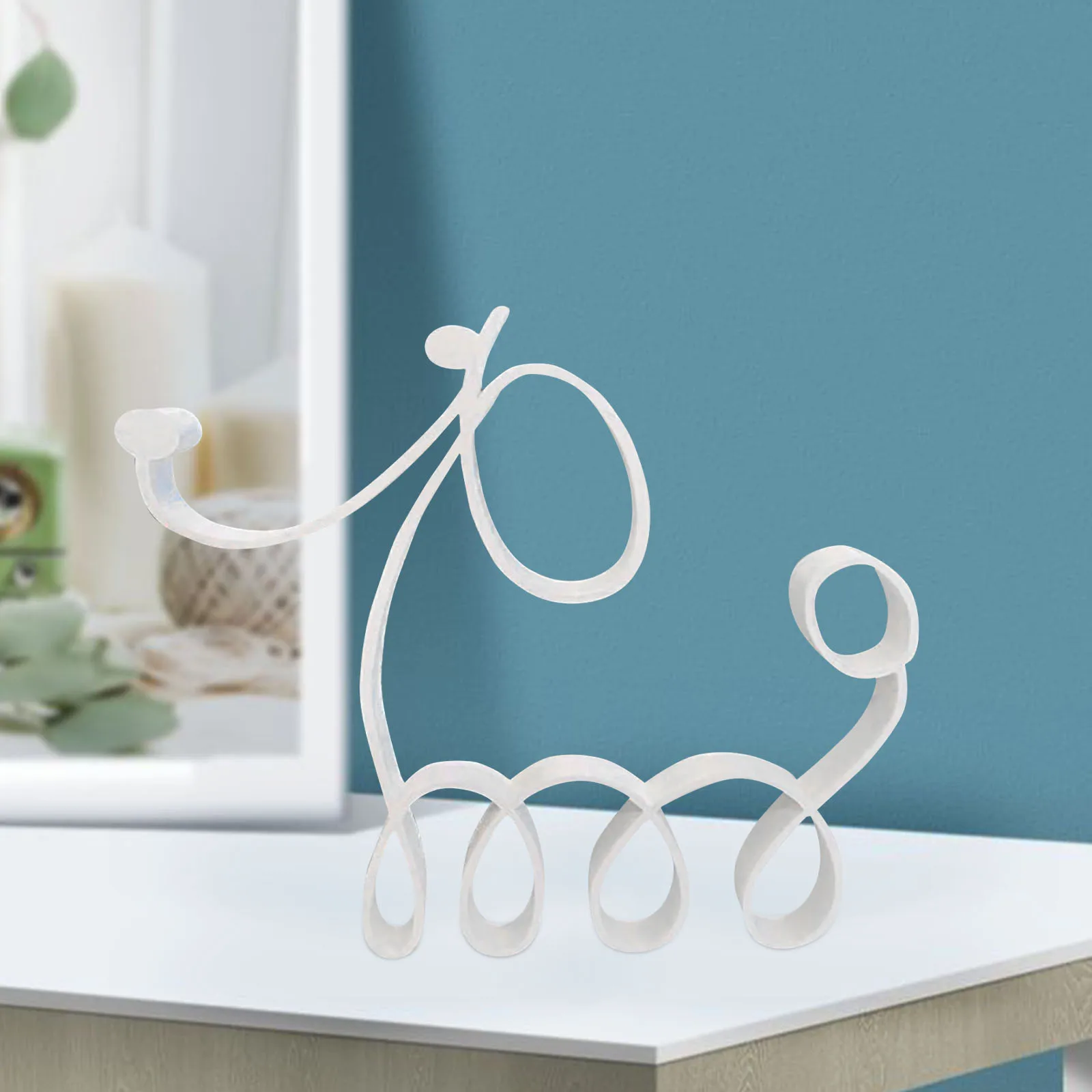 Минималистичная Художественная Скульптура собаки персонализированный подарок