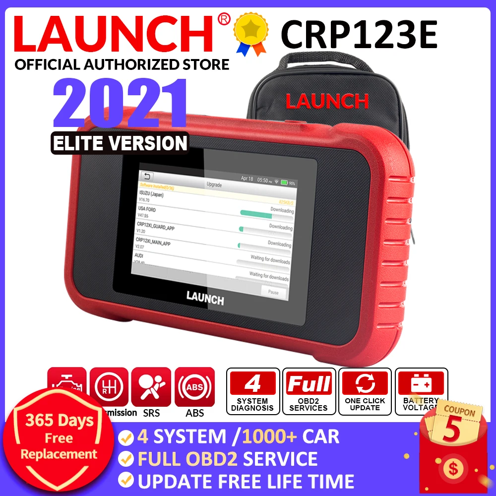 Launch CRP123E для двигателя/ABS/SRS Трансмиссия OBD2 Полные функции автомобильный