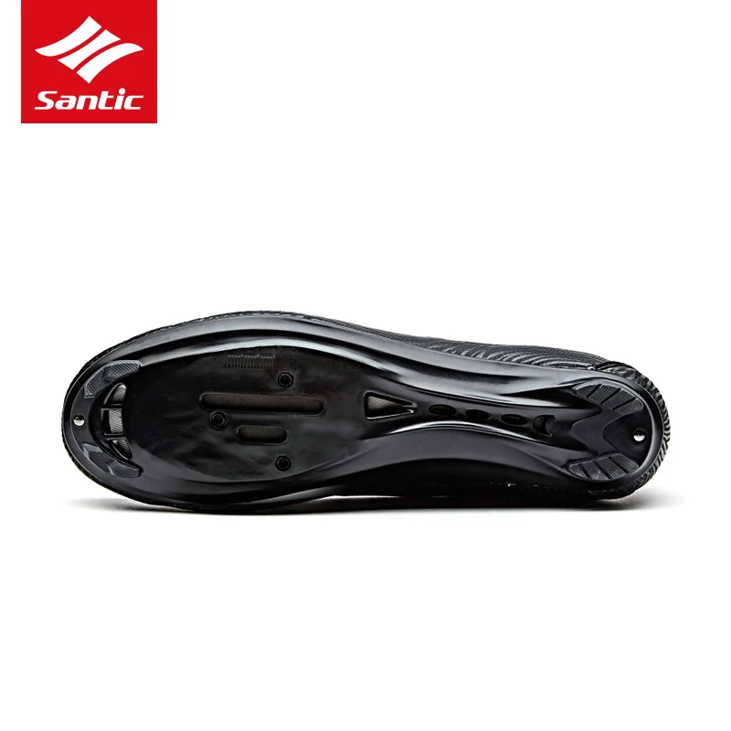 

Santic 2019 New Men Cycling Shoes Lace-up Nylon Sole Road Bike Shoes Sneakers Athletic Racing Bicycle Shoes for Man Riding Black
