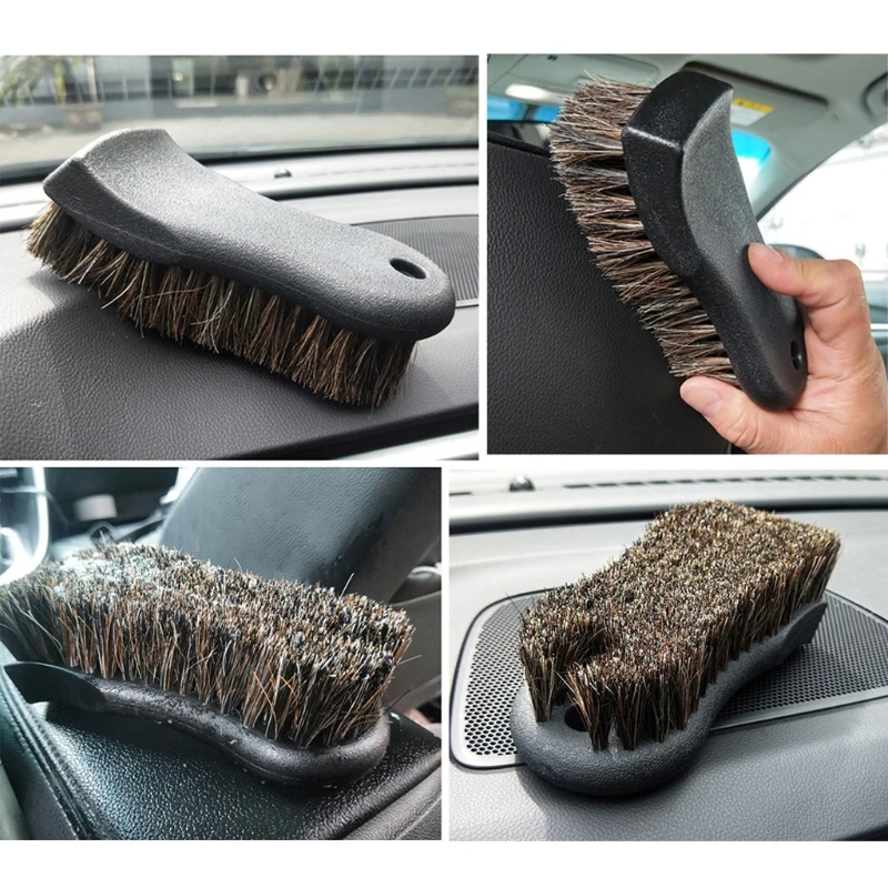 

Часто используемые инструменты для чистки автомобиля, мягкая щетка из лошадиных волос, щетка для чистки обода шин, щетка для чистки кожаной ...