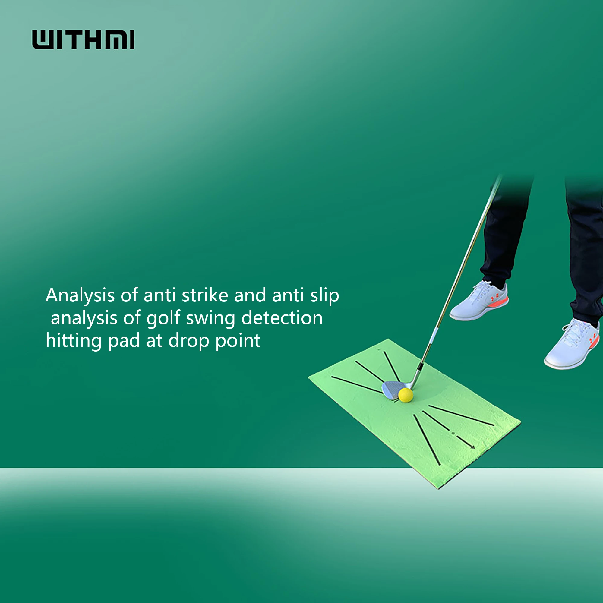 

Golf Mat Swing Detection Thicken Trajectory Display Training Exerciser for Home Office Outdoor Portable Durable Golf Pad