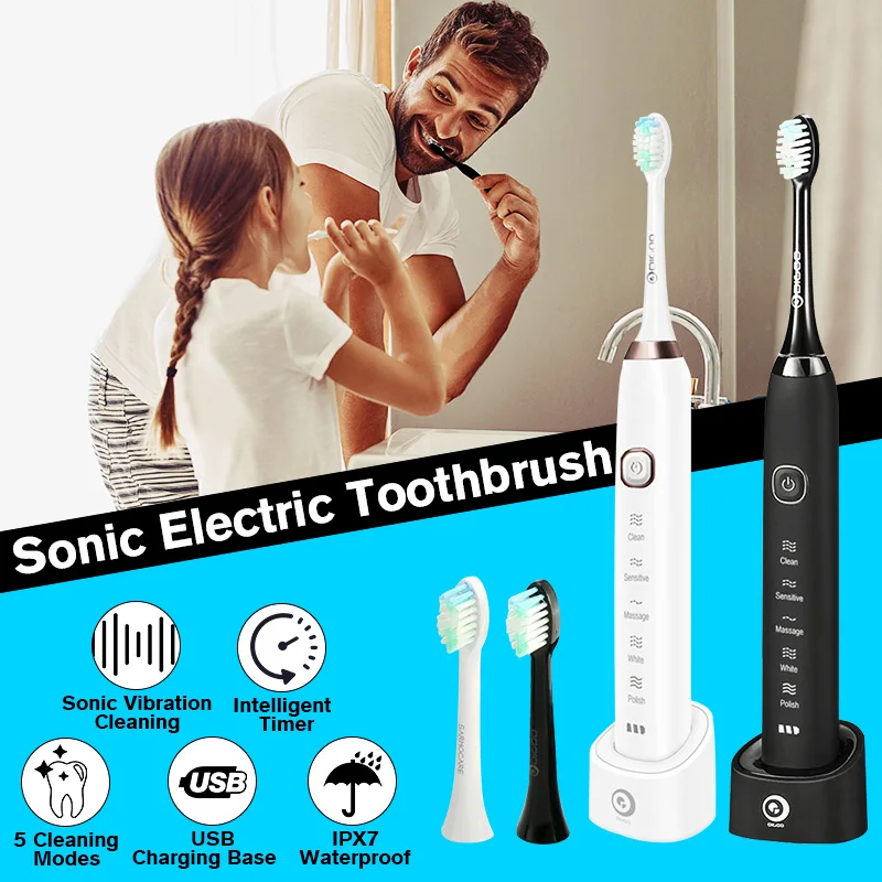 Автоматическая электрическая зубная щетка DIGOO YS11 5 режимов IPX7 Водонепроницаемая