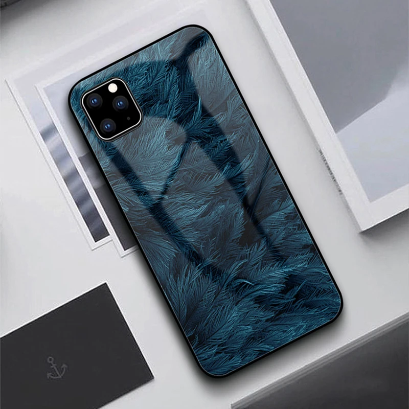 Pattern 2 Чехол GFATIH для Apple iPhone 11 с принтом в виде перьев и звездного неба для iPhone 11 Pro Max, чехол для iPhone 7 Plus 8 XS, чехол для Max XR - Цвет: Pattern 2