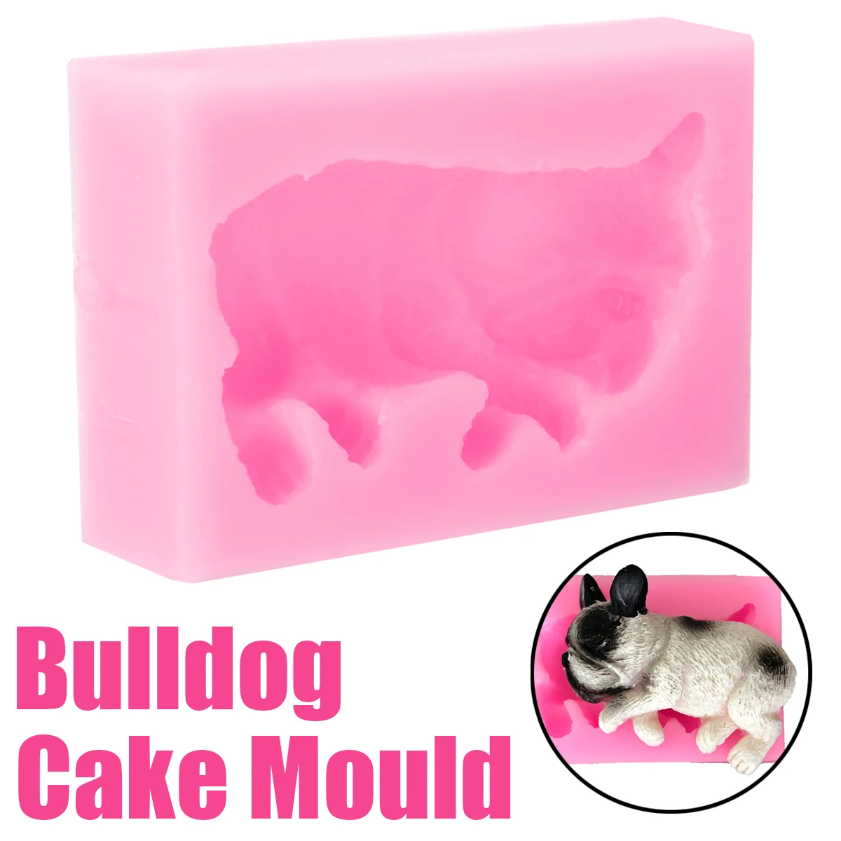 Силиконовая 3D форма в форме милой собаки для помадки мусса торта маленького