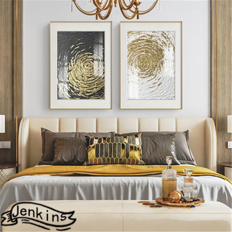 

Абстрактный позолоченный плакат черного, золотого, белого цветов, настенная Картина на холсте, скандинавский плакат, Настенная картина для ...