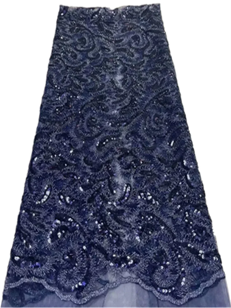 

Sequins Lace Fabric Embroidery Nigerian Lace Fabrics 2021 High Quality Lace French Lace Fabric For Women FYU712
