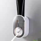 Клей Автоматический Дозатор зубной пасты Бесплатная удар зубная щетка, дозатор настенный светильник для подвешивания зубных щеток полки для хранения для ванной комнаты продукты