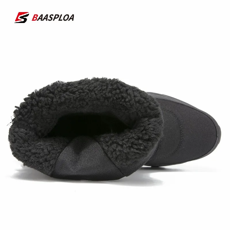 Baasploa Winter Boots Walking Shoes Women Warm Plush Shoes Non-slip Wear-resistant Men Boot Comfortable Couple Shoes