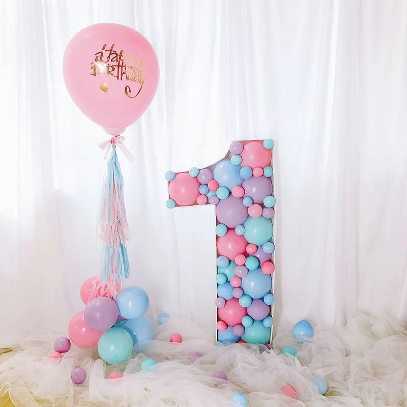 

Diy Balloons Numbers Mosaic Balloon Filling Box Mosaic Number Alphabet Frames Balloon Decoration Baby Party Anniversary Decor