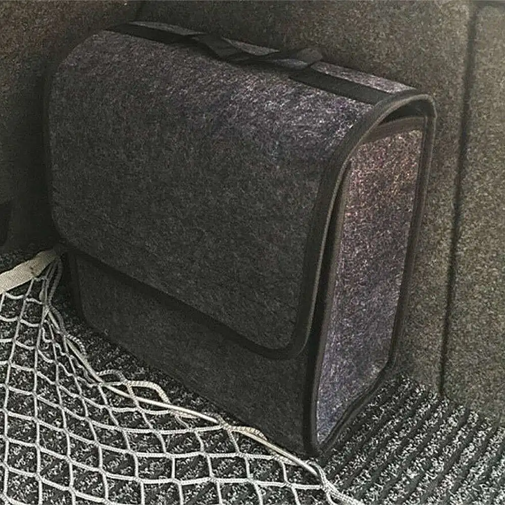 

Car Organizer Bag Car Storage Organizer Woolen Felt Car Trunk Organizer Car Storage Box Large Capacity Folding Storage Bag