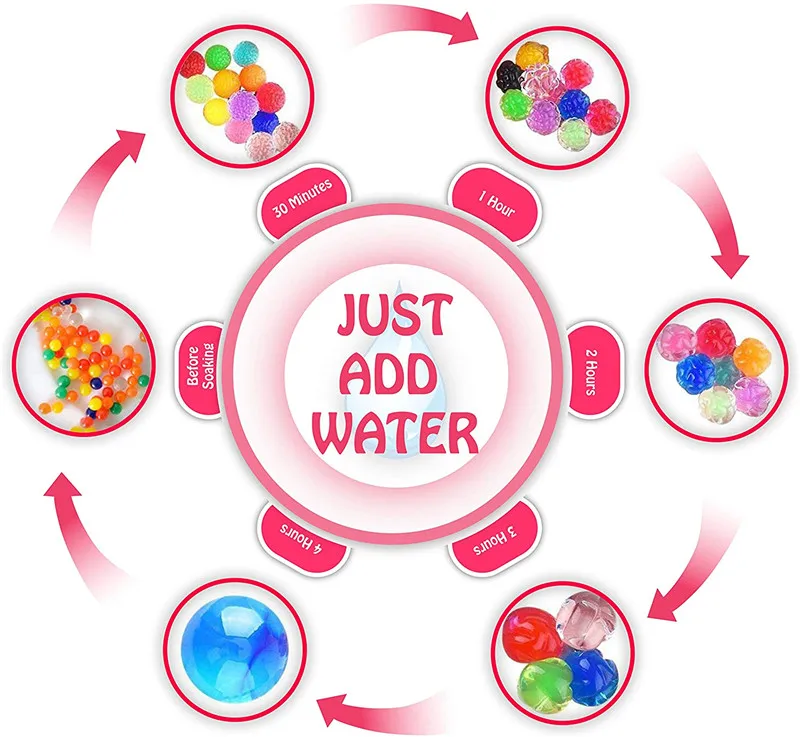Squishy Toy Water Beads Crystal Soil Mud Magic Growing Up Balls Home Decoration Diy Toys Squeeze him Anti Stress | Игрушки и хобби