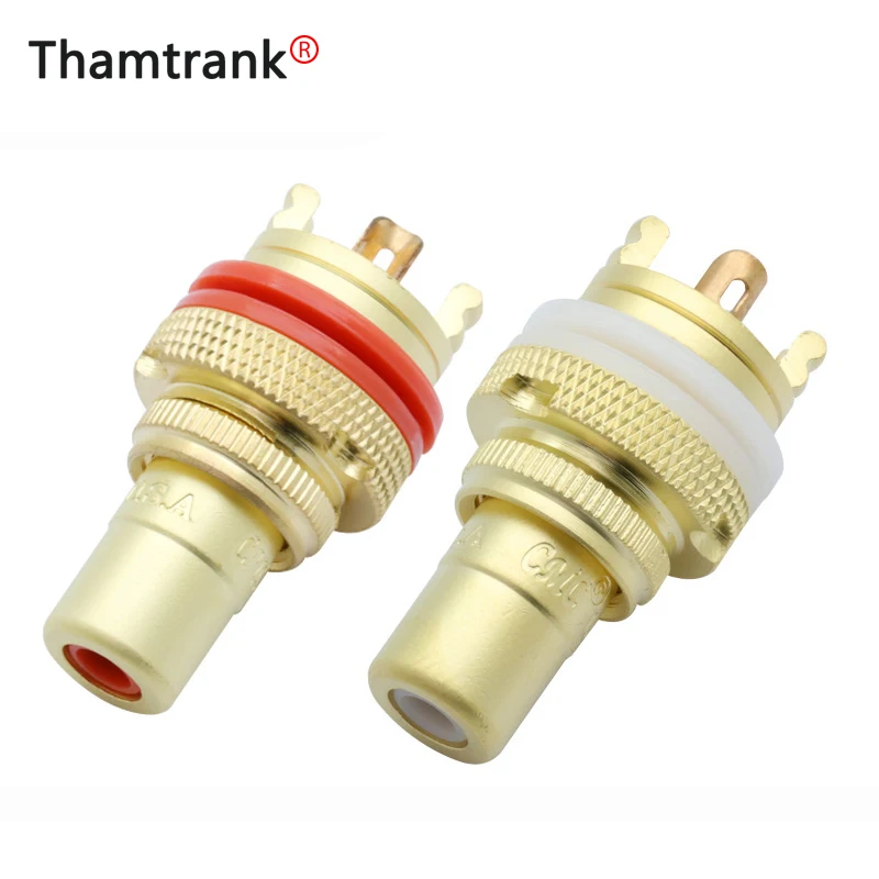 100 шт./лот RCA гнездовой разъем позолоченный усилитель динамик паяльное шасси AV