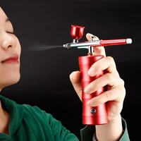 top 0 3mm mini air compressor kit air brush paint spray gun airbrush for nail art tattoo craft cake nano fog mist sprayer brush