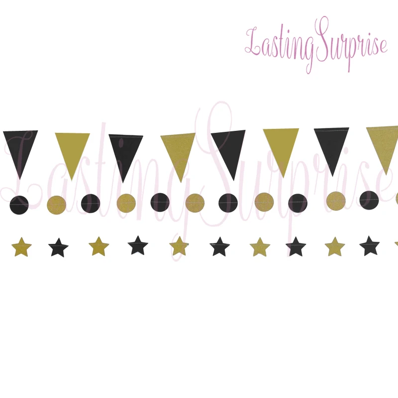 Стойкий Розовый Белый Золотой флаг сюрприз баннеры блестящий бумажный перьевой