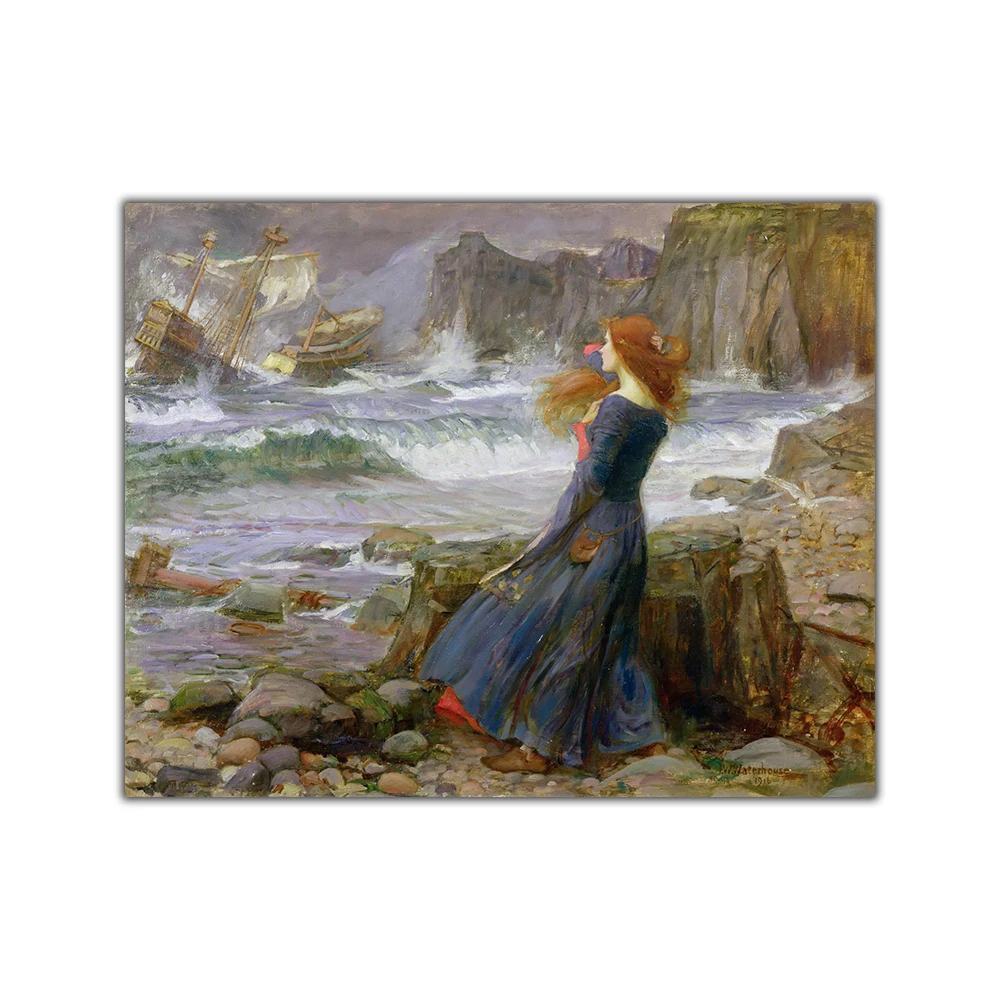 Цитон Вильям Waterhouse Miranda Миранда-Буря Canvas Холст Картина маслом всемирно известное