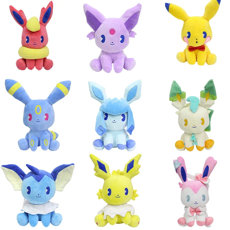 

Takara Tomy Eevee огонь гром лед вода день Луна центы трава плюшевая игрушка «Пикачу» Pokmon моделирующая плюшевая кукла мягкая набивная кукла