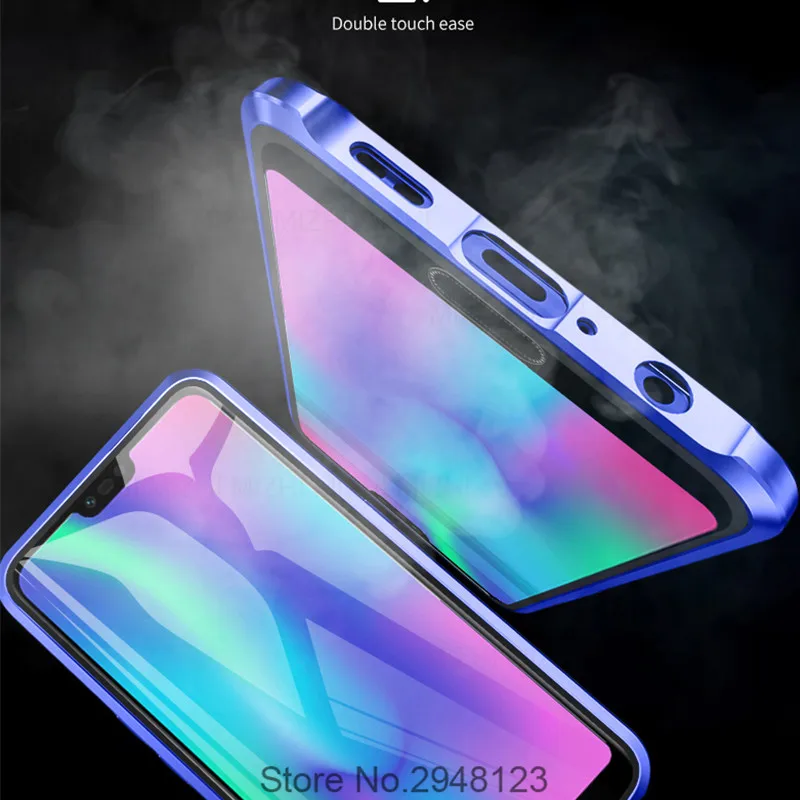 Магнитный чехол для huawei honor 10 облегченное закаленное стекло Двусторонняя крышка на huwei honor 10 light honer 10 lite флип-чехол