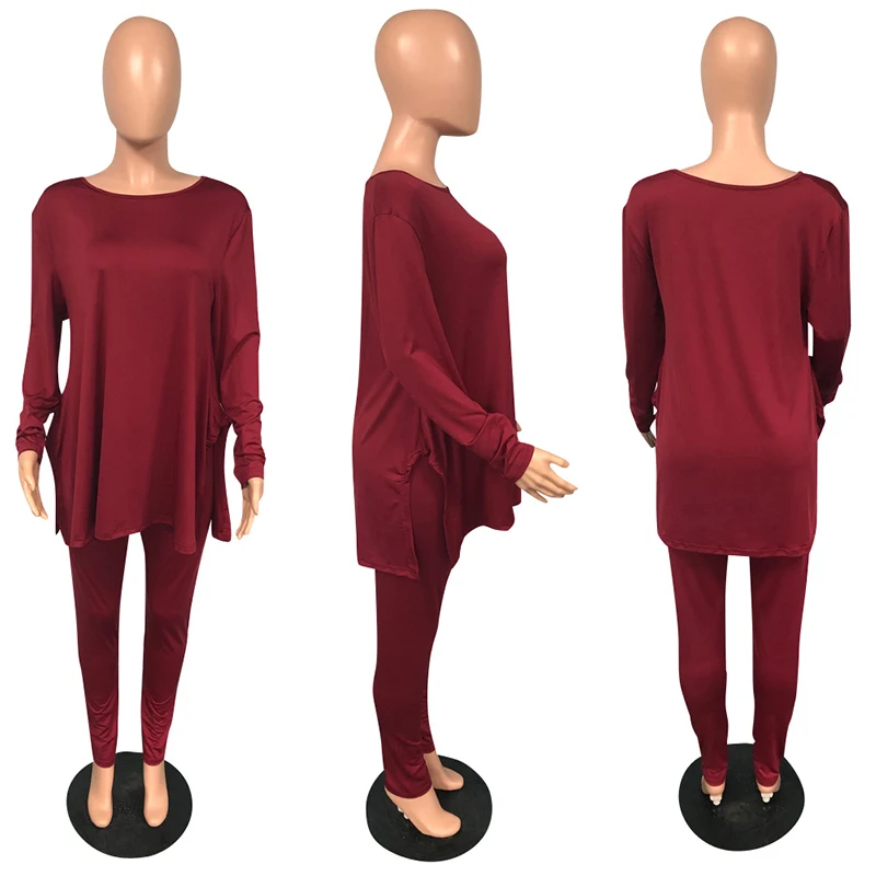 

YUNBBZ Loose Two Piece Set Tracksuit Outfits Long Sleeve Top Fitness Pants for Women Summer Clothing Sporty Casual Matching Sets