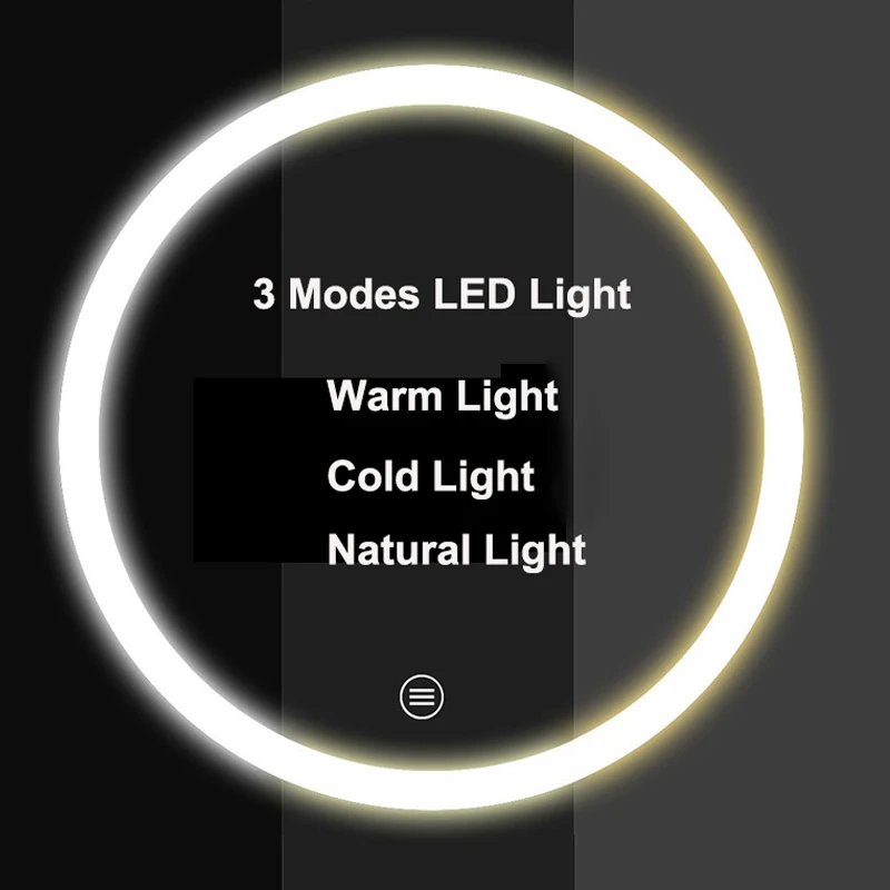 Светодиодный косметическое зеркало с подсветкой 3 цвета светильник туалетный