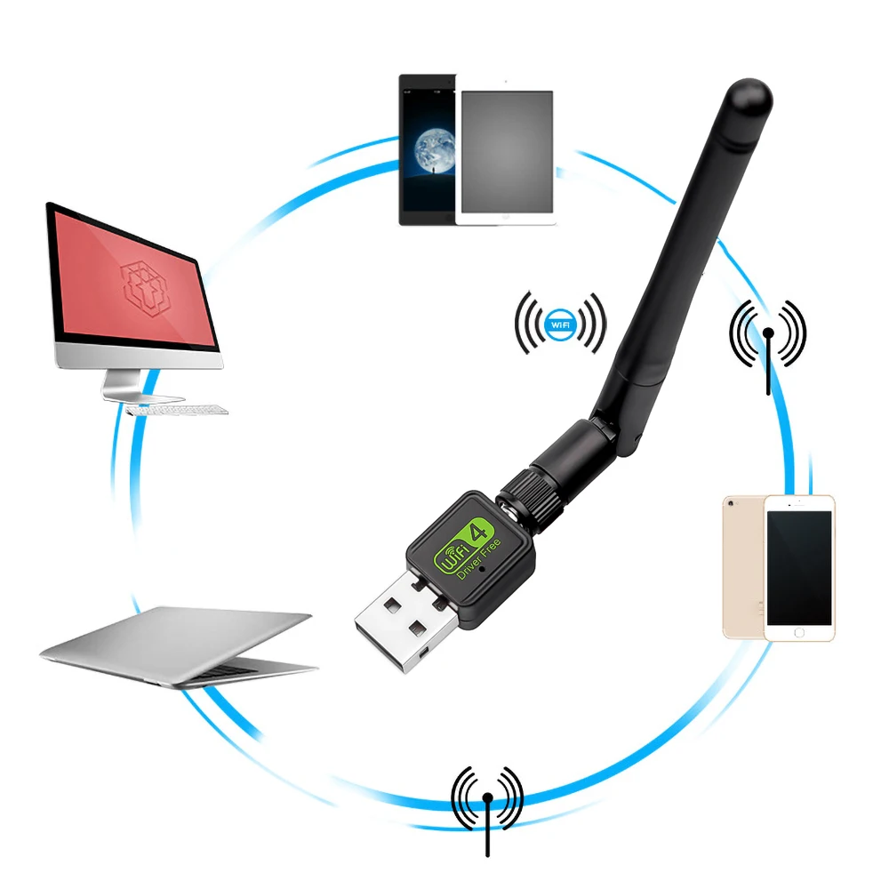 Мини USB Wifi адаптер 150 Мбит/с 2dB WiFi Dongle 8188GU Wi-Fi приемник беспроводная сетевая карта