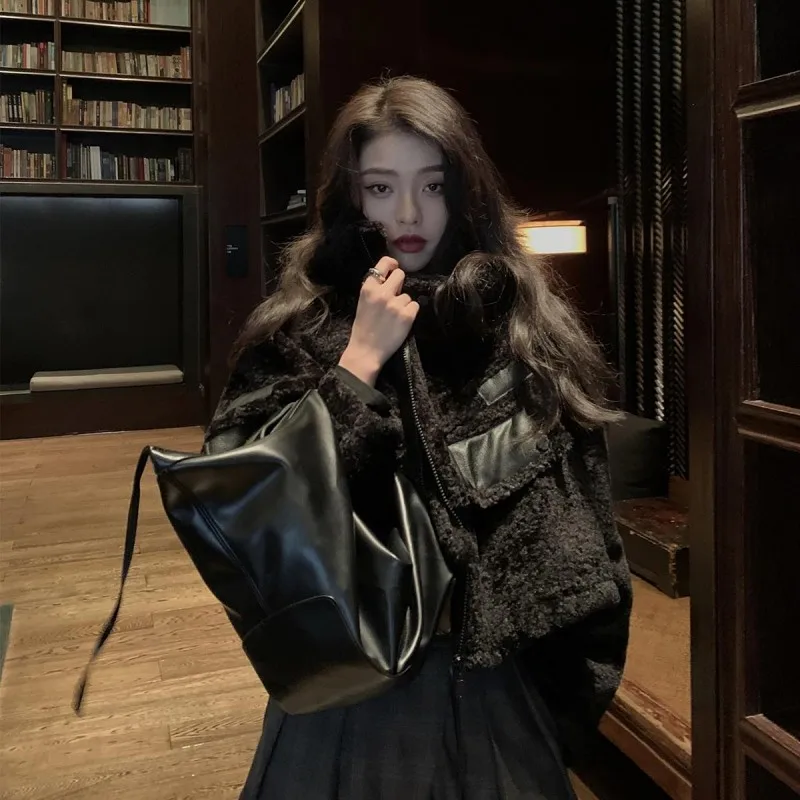 Пальто женское осенне-зимнее теплая одежда с длинным рукавом утепленные пальто