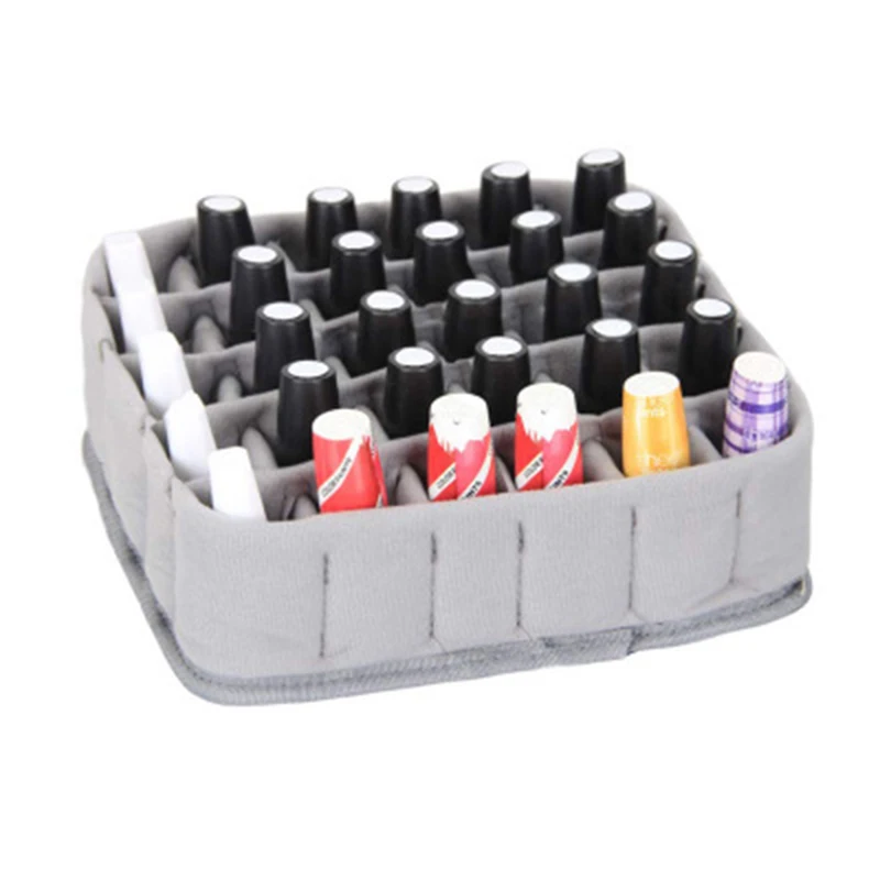 Storage Bag Nail Polish Portable 30 Bottles Box Cosmetic Essential Oil Perfume Handbag Double-Layer Organizer Holder | Дом и сад