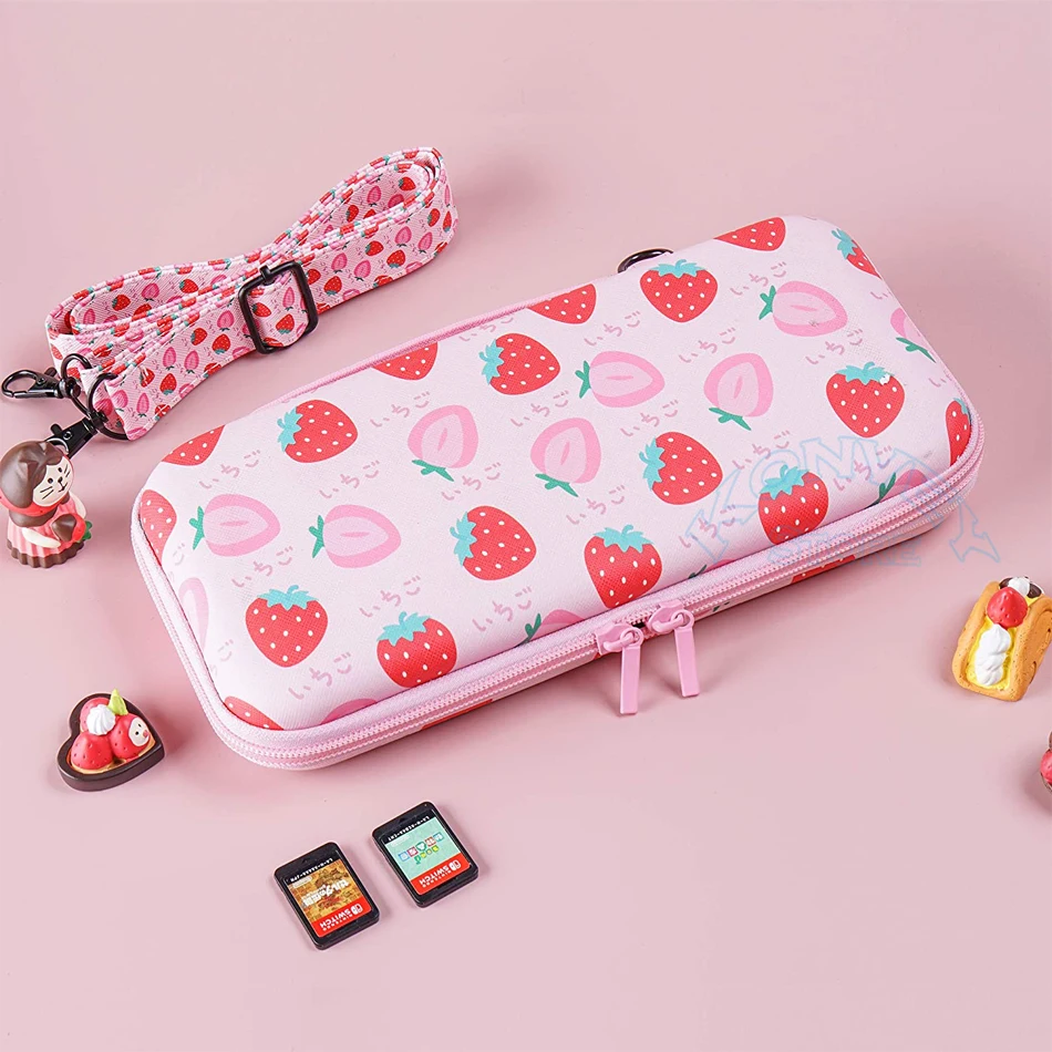 Розовый милый чехол для Nintendo Switch путешествий из ЭВА жесткий поликарбоната