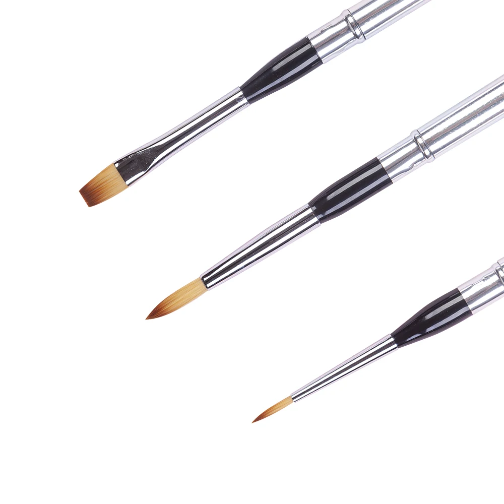 Watercolor Paint Brush Set - PBT770 3PC/set - Taklon Hair - Brass Ferrule - Aluminum Cap - Wooden Case image 3