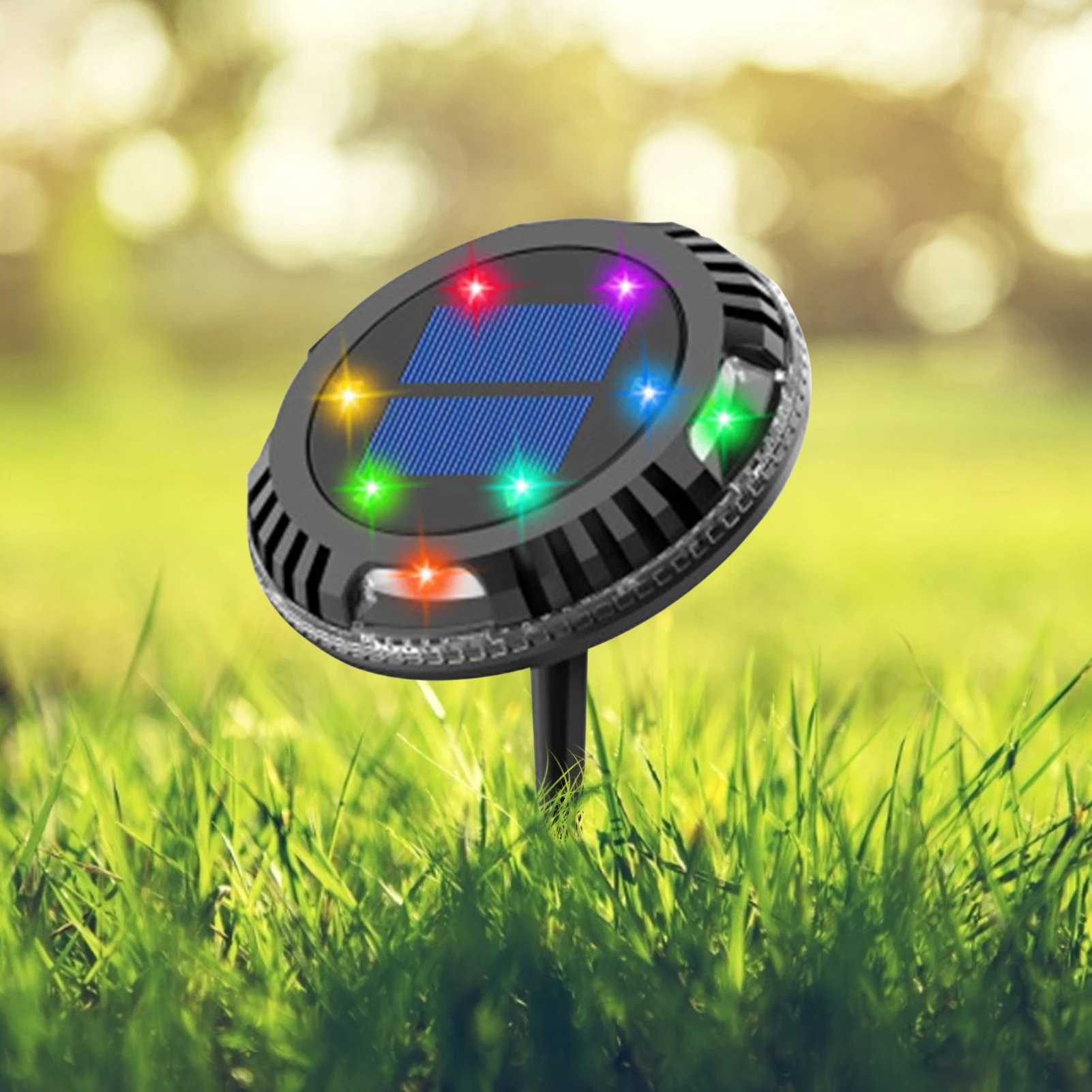

10LED Solar Lawn Light Color Change/white Garden Buried Lamp Outdoor Waterproof PathWay Floor Under Ground Lamp Yard Decoration
