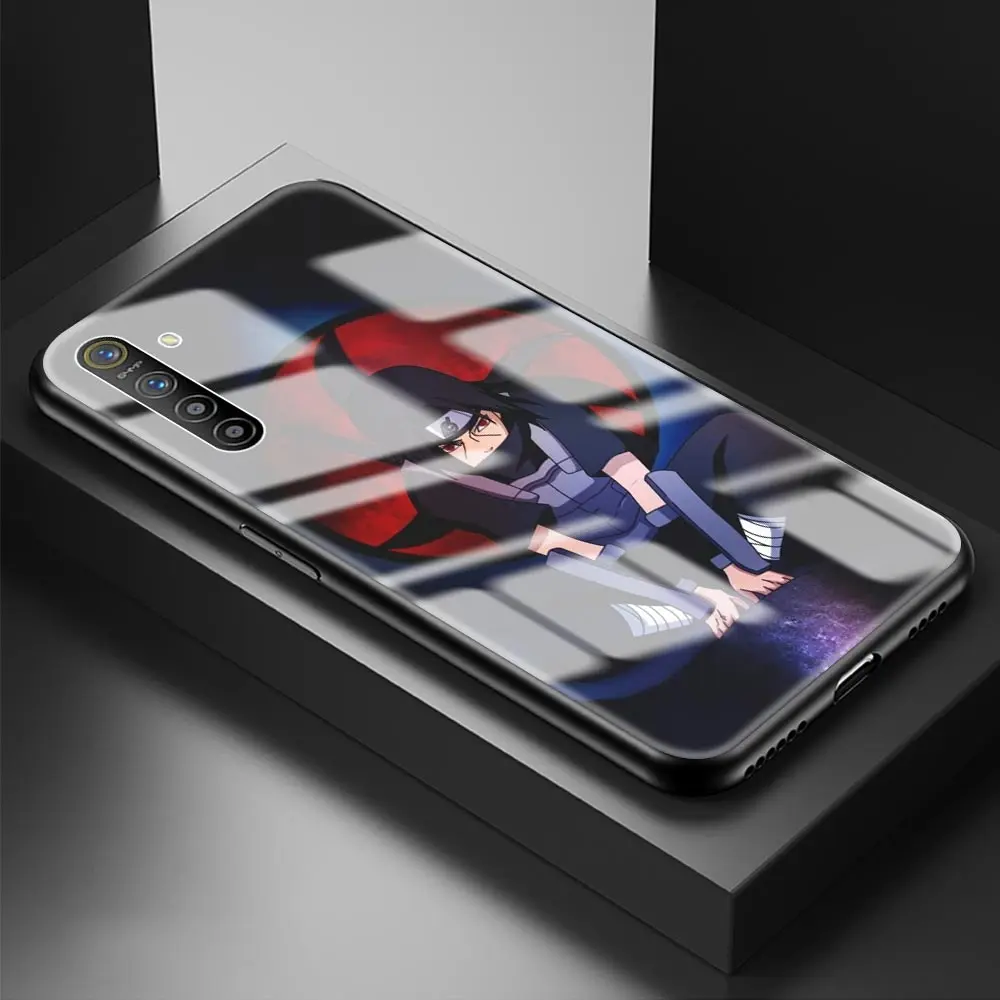 

Luxury Case For Realme 7 6 5 Pro XT C3 7i Tempered Glass Cover For Oppo A9 A52 Find X2Lite Funda Shell Naruto Anime