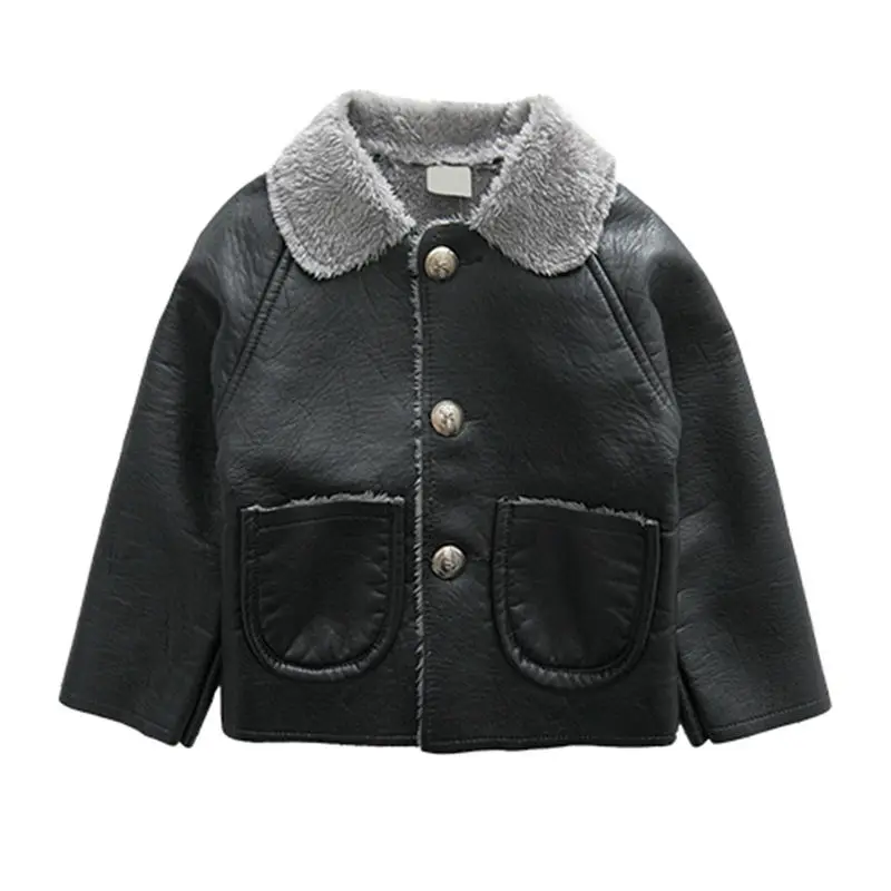

2020 toddler Boys girls Thickening Warm Cashmere Fake Fur Coat Kids Winter Coats Jackets Children Clothes Overwear