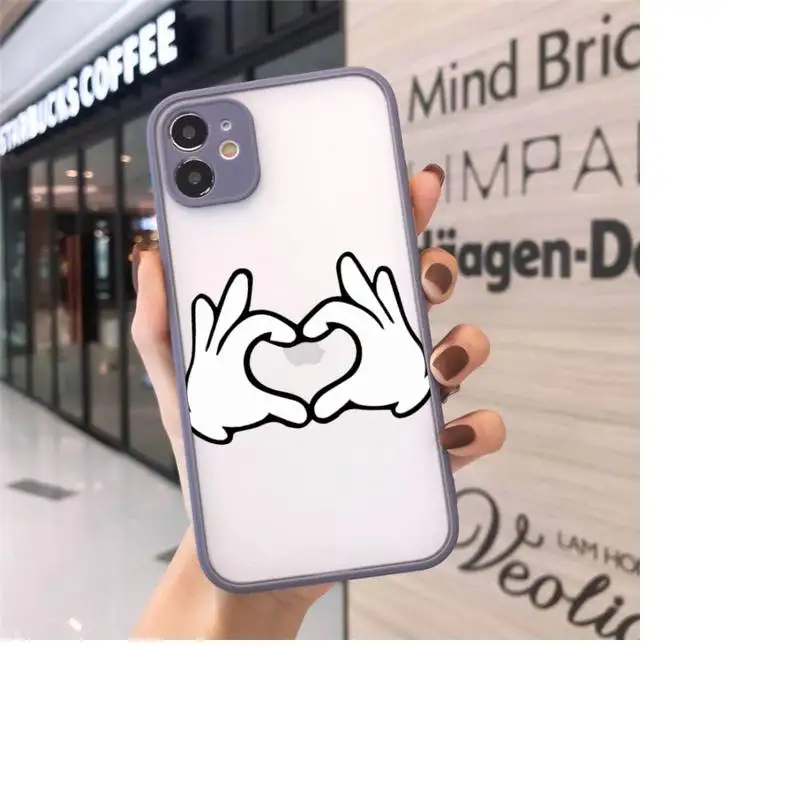 

Middle finger than heart Phone Cases Matte Transparent for iPhone 7 8 11 12 s mini pro X XS XR MAX Plus cover funda