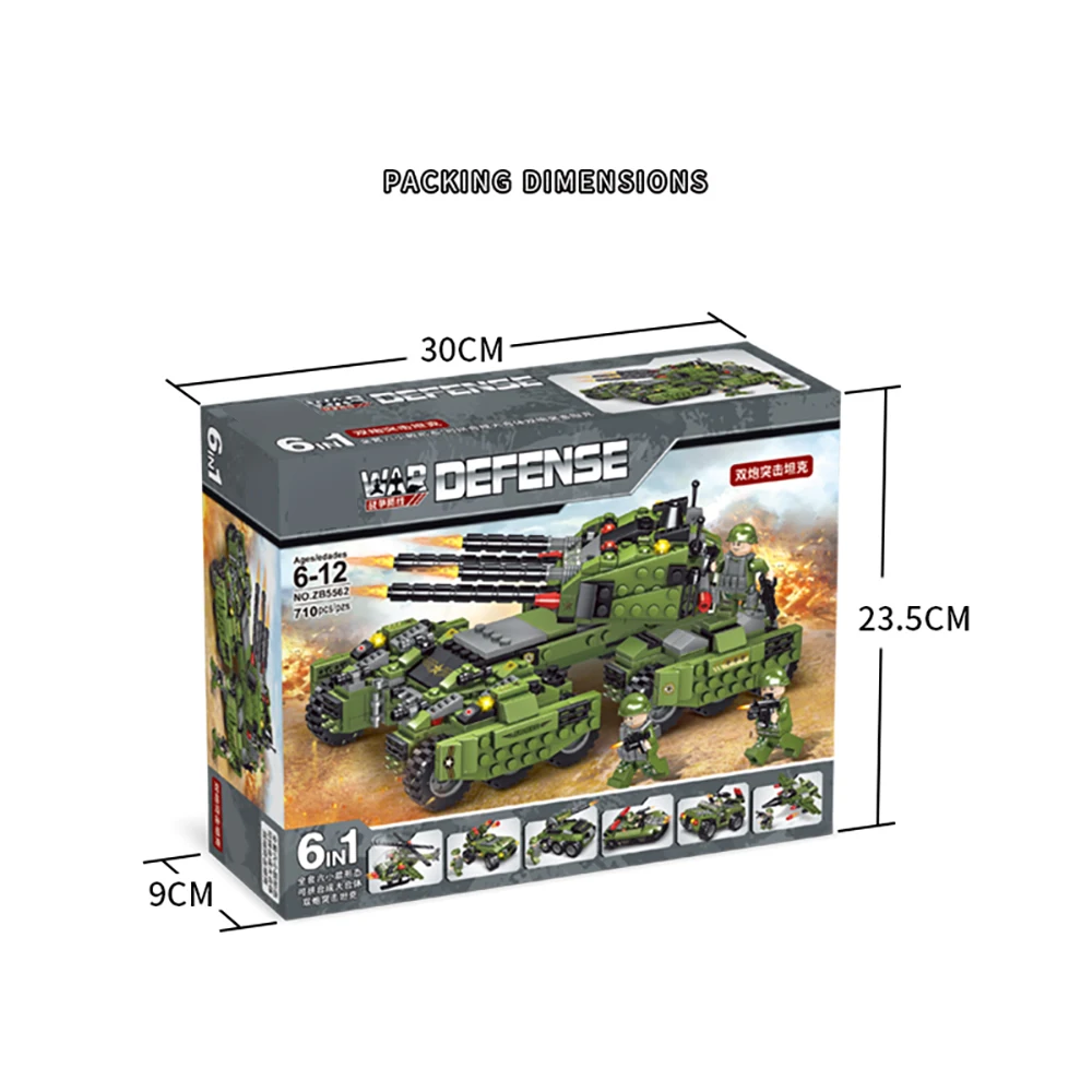 

2020 710PCS Tank Building Blocks Vehicle Aircraft Boy Toys Figures Educational Blocks Military Compatible LegoINGlys Bricks