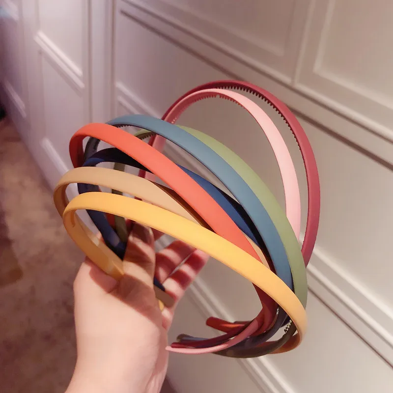 

Fashion Women Solid Headband for Hair Plastic Hair Bands Hair Hoop Girls Simple Scrub Headbands Hairband Hair Accessories