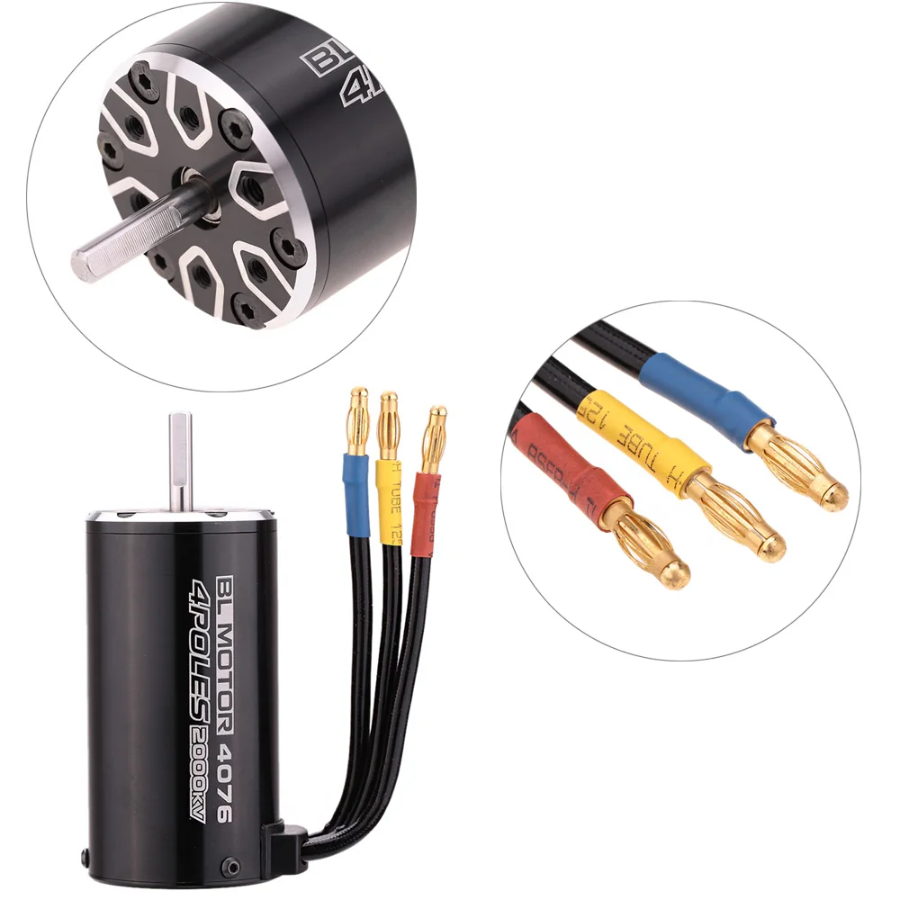 

Car Motor 4076 2000KV 4P RC Sensorless Brushless Motor for 1/8 RC Monster Truck Car