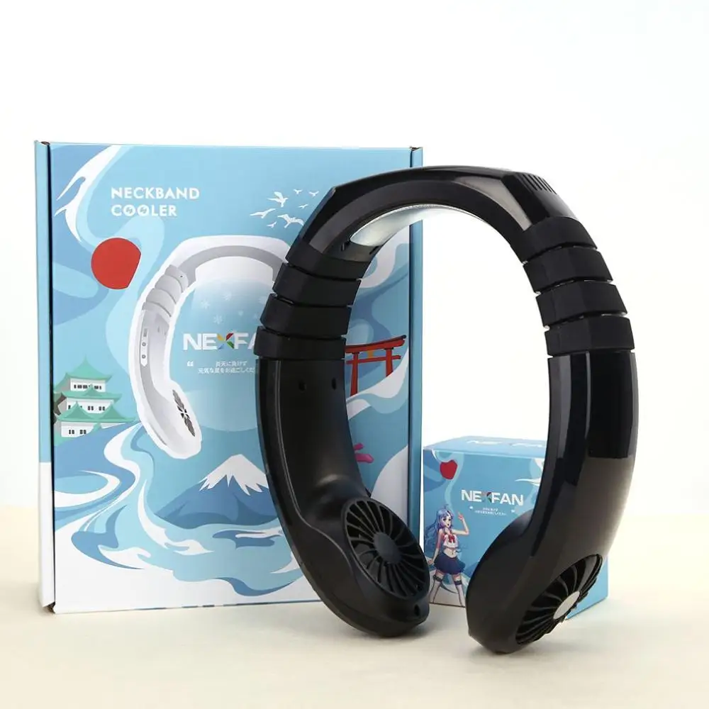

USB Portable Fan Air cooler Hands-free Neck Fan Hanging Mini Portable Sports Fans Air Conditioner With Recharge Battery Home