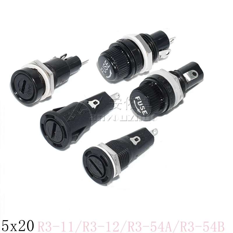

5*20mm fuse holder R3-11 12 54A54B fuse holder 5X20 high temperature 10A250V