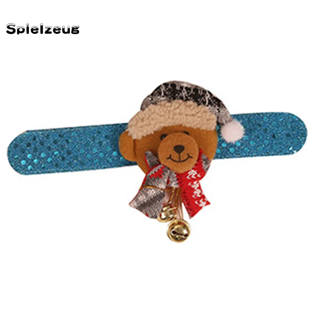 Светодиодный браслет с рождественским похлопыванием часы для детей Санта-Клаус