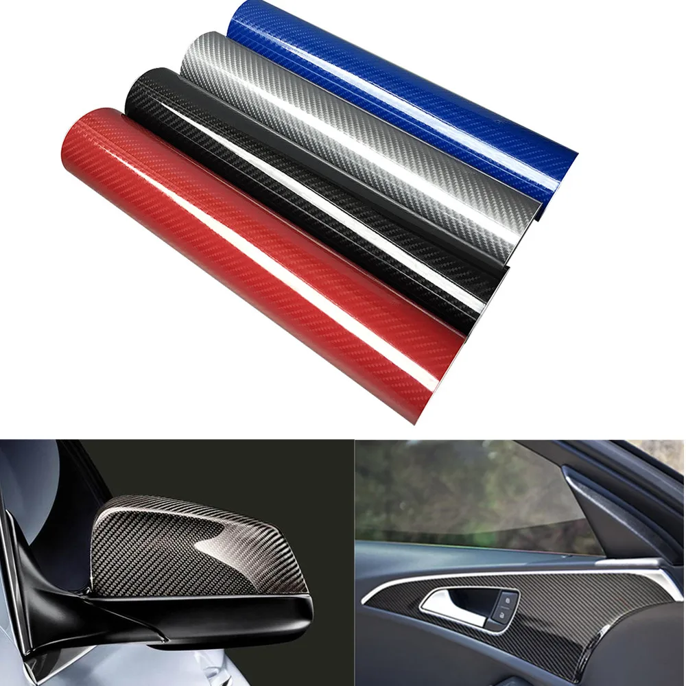 152 см ПВХ 5D углеродное волокно виниловая пленка автомобильная рулон стикера