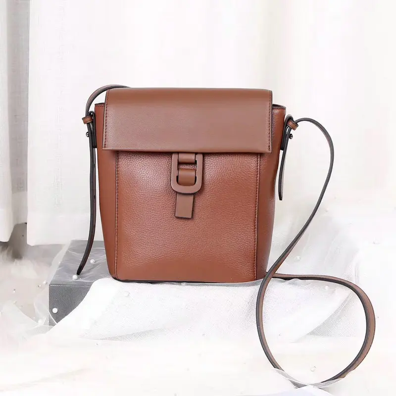 Ellacey модная сумка-ведро 2020 новая текстура коровья кожа женская сумка простая