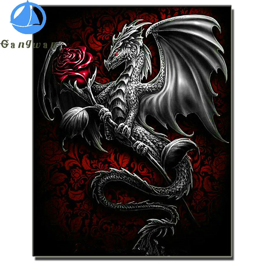 Алмазная вышивка распродажа дракон Роза 5d сделай сам полноразмерная/круглая