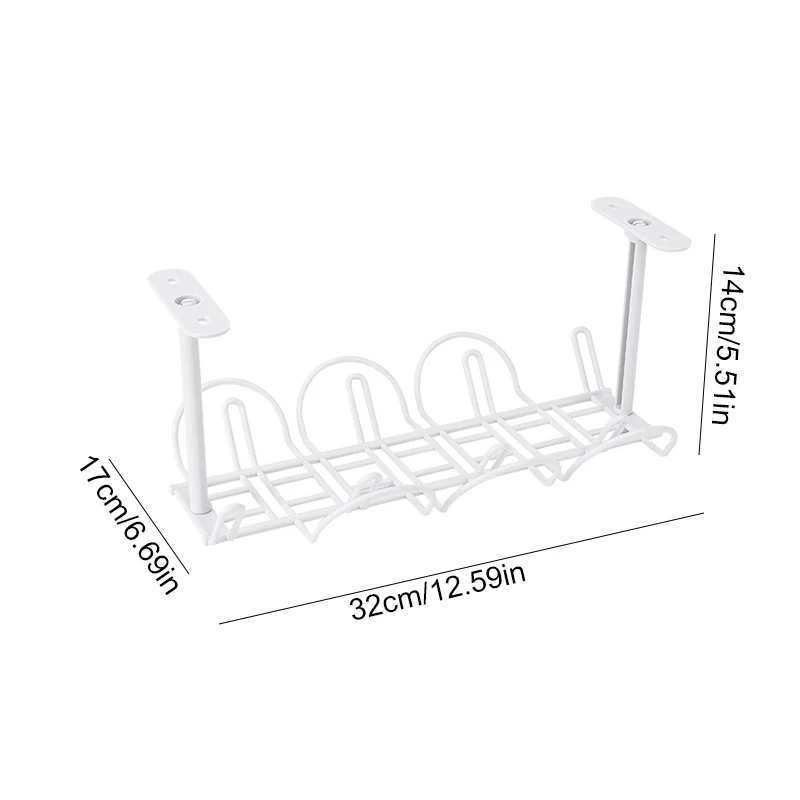 

Under Table Storage Rack Cable Rack Shelf Table Bottom Socket Holder Hanging Rack Line Finishing Home Office Desk Wire Organizer