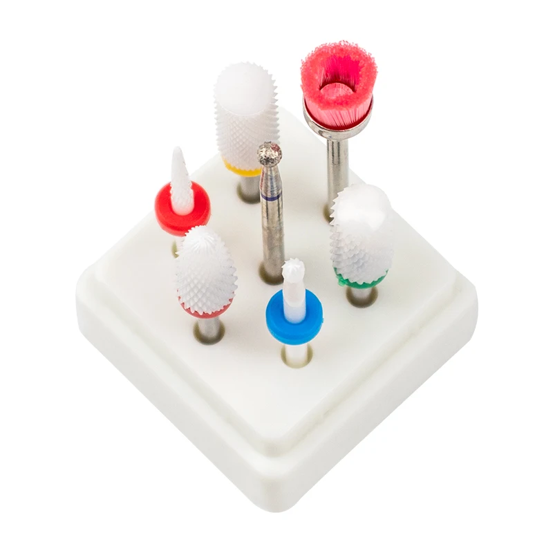 Керамические сверла для ногтей 7 шт./компл. шлифовальные удаления УФ геля