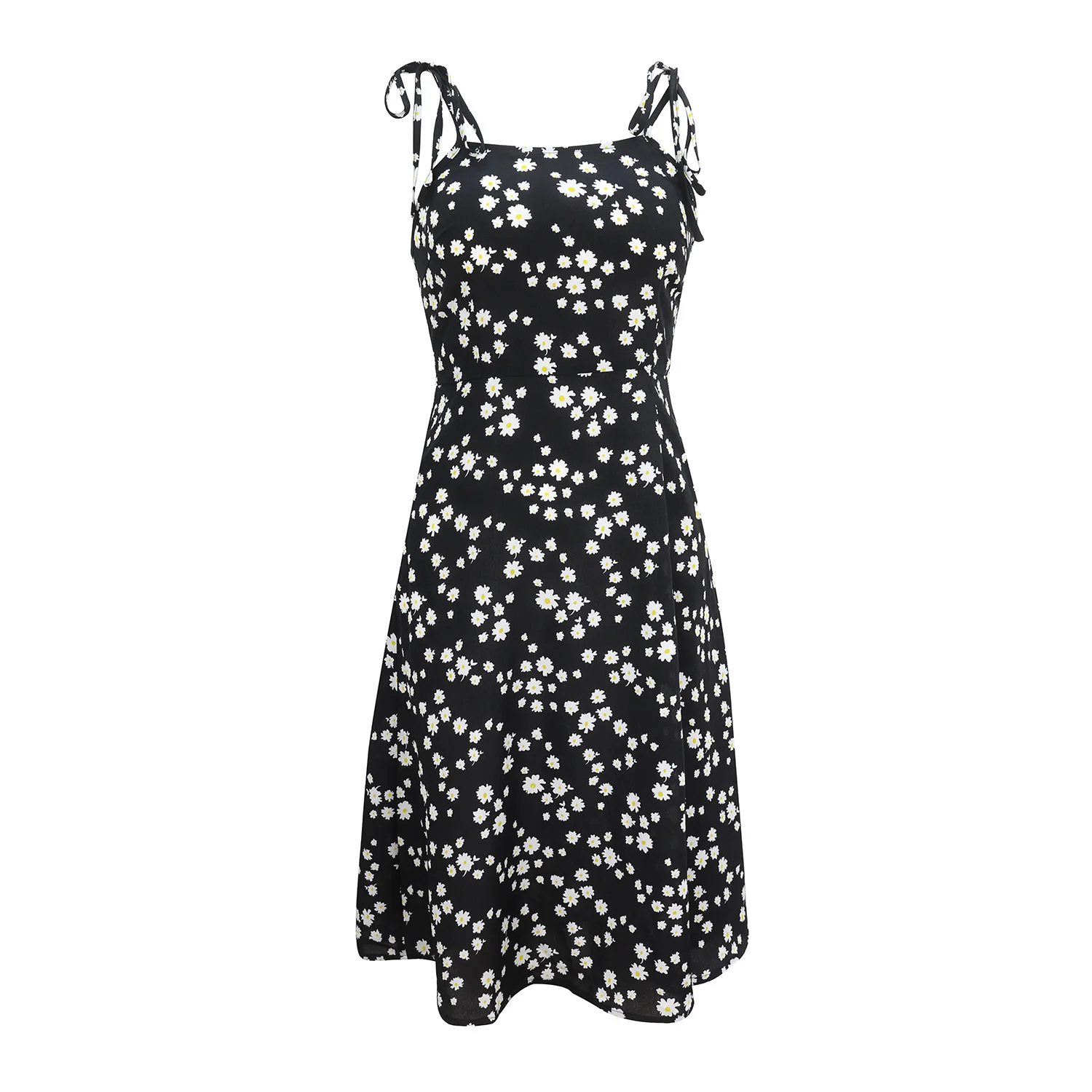 

Dresses for Women Summer 2021 Casual Print Suspender Easy Fashion Black Dress Holiday Beach Skirt Dress Vintage Basic Dress