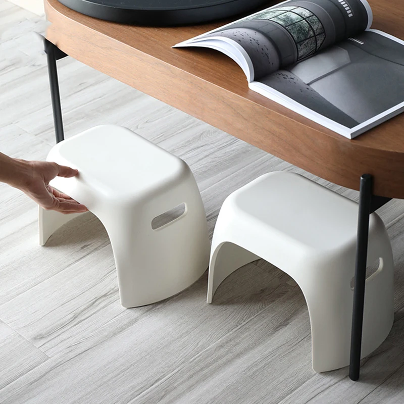 Толстый пластиковый маленький табурет для ванной противоскользящий домашняя