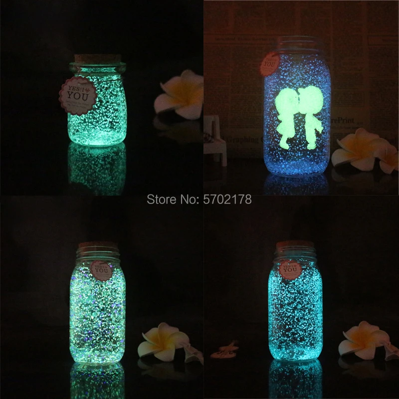 DIY 5 шт. яркая звезда бутылочка для желаний флуоресцентные игрушки смолы