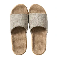 suihyung 6 colors linen slippers for women men all season home shoes indoor slippers flip flops female flax slides flat sandals