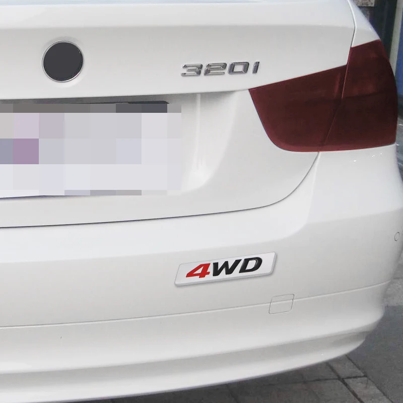 

1pcs 3D Car Styling Metal 4WD sticker Car Side Fender Rear Trunk Emblem Badge Sticker Decals For Hyundai IX25 IX35 Tucson