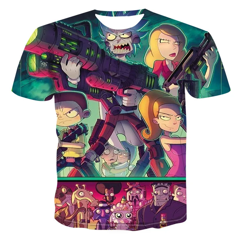 

2021 Summer Personalized 3d Printed Men's Short Sleeve T-shirt, 3d Printing Of Popular Movie Character Scenes Loose Sleeve Short