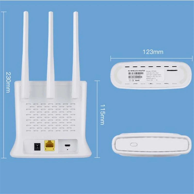 CAT4 4G SIM-карта роутер 2 LTE FDD Беспроводной Wi-Fi антенны с высоким коэффициентом